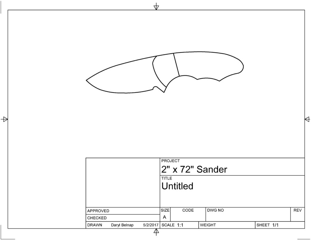 Small Knife 1 PDF and DXF – Belnap Custom Knives LLC